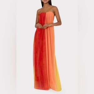 MILLY Sunset Stripe Strapless Maxi Dress - New!
